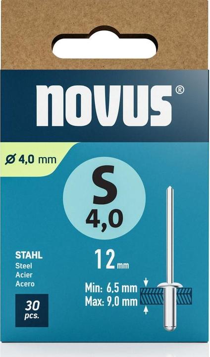 Novus Blindniete S4 x L: 12 mm Stahl