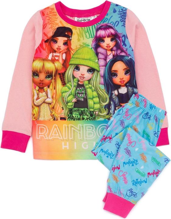 Rainbow Schlafanzug Mädchen Langärmlig (104)