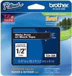 Actual product image Brother TZe-335 (1.20 cm, Black, White)