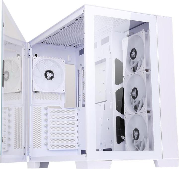 Produktbild Itek Boitier Moyen Tour ATX Dark Cave RGB avec panneau vitré (Blanc) (ATX, mATX, Mini-ITX)