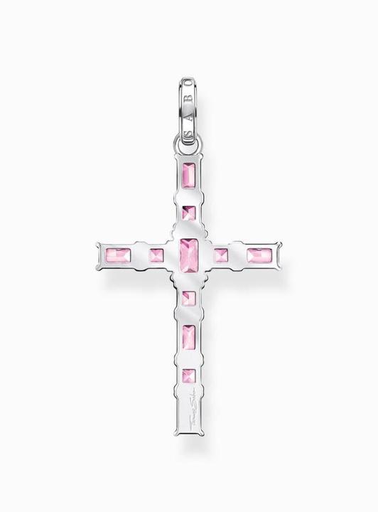 Actual product image Thomas Sabo Pendant cross pink stones silver (925 silver)