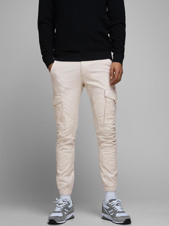 Actual product image Jack & Jones Paul flake linen AKM 980 cargo pants (W29/L32)