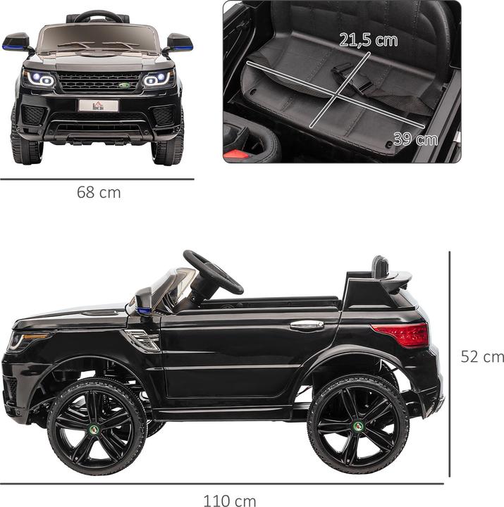 Actual product image Swisshandel24 Children's electric car, 2.4 G remote control, seat belt, music, horn, headlights, up to 5 km/h, 3-5 (12 V)