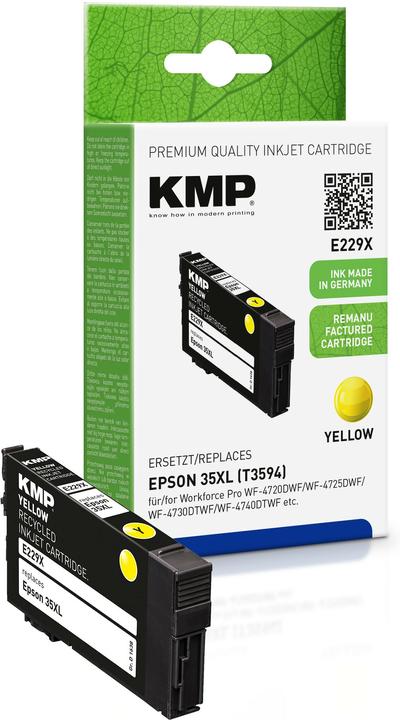 Actual product image KMP E229X - Compatible - Yellow - Epson - Single pack - Workforce Pro WF-4720 DWF Wo (Y)