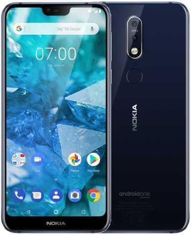 Nokia 7.1 (32 GB, Blue, 5.80", Hybrid Dual SIM, 12 Mpx, 4G)