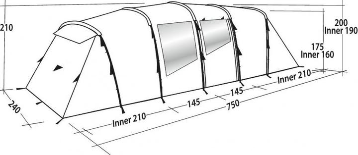 Actual product image Easy Camp Huntsville Twin 800 tunnel tent (Tunnel tent, 17.50 kg, 8 persons)