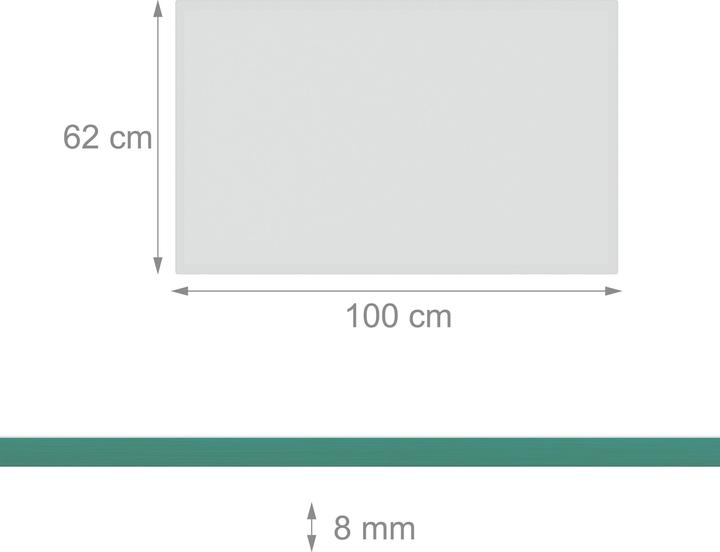 Produktbild Relaxdays Glasplatte (100 x 62 cm)