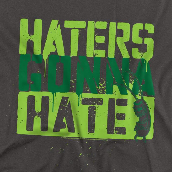 Actual product image Spongebob Squarepants Unisex Adult Haters Gonna Hate T-Shirt (XL)
