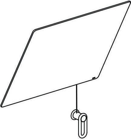 Produktbild Hewi Kippspiegel SERIE 801 600mm breit, 540mm hoch reinweiss (60 x 54 cm)