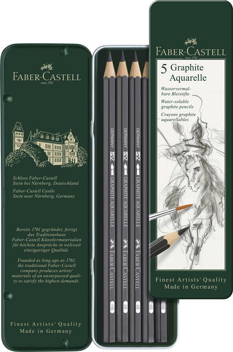 Produktbild Faber-Castell Graphite Aquarelle (3.30 mm, HB, 2B, 6B, 8B, 4B, 5 x)