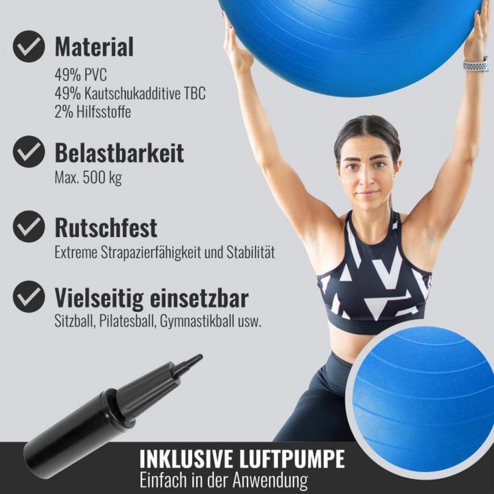 Immagine prodotto Gorilla Sports Gymnastikball 355 (65 cm)