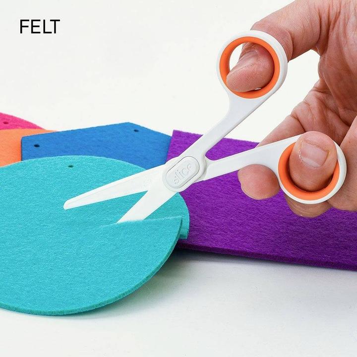 Actual product image Slice 10544 Universal scissors left-handed, right-handed 141 mm White, orange (14.10 cm)