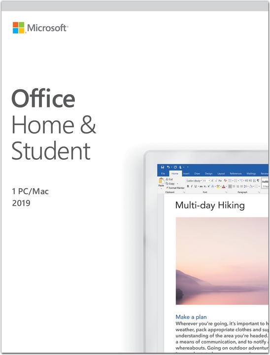 Immagine prodotto Microsoft Office Home & Student 2019 Inglese (1 Utente, Senza limiti)