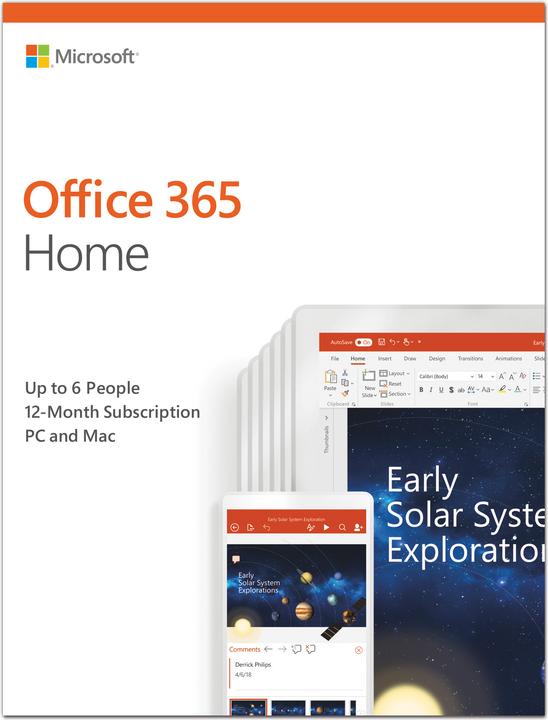 Produktbild Microsoft Office 365 Home (6 User, 12 Monate)