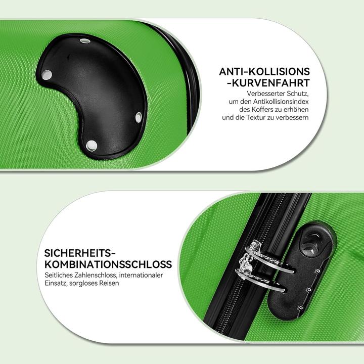 Produktbild Beibye 3-teiliges Hartschalenkoffer-Set (110 l, Handgepäck (bis 50l), M (50 - 90l), L (90 - 115l))