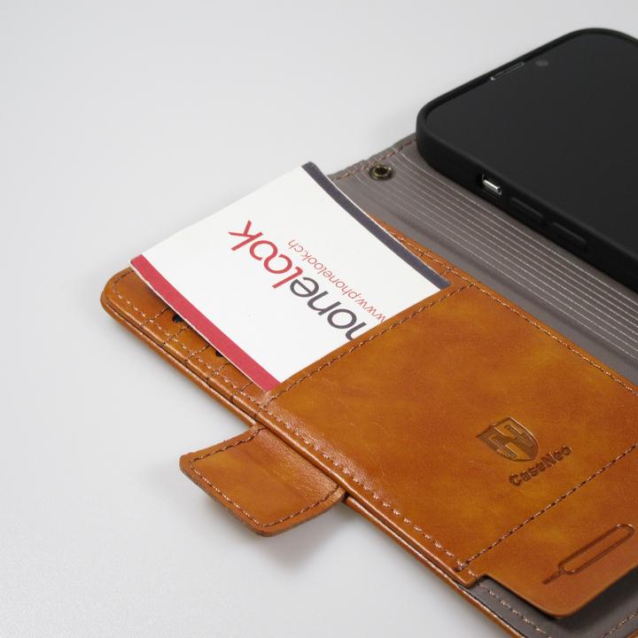 Produktbild PhoneLook Leder Tasche Flip Wallet mit Akzentstreifen & Kartenhalter (Apple iPhone 13 Pro Max)