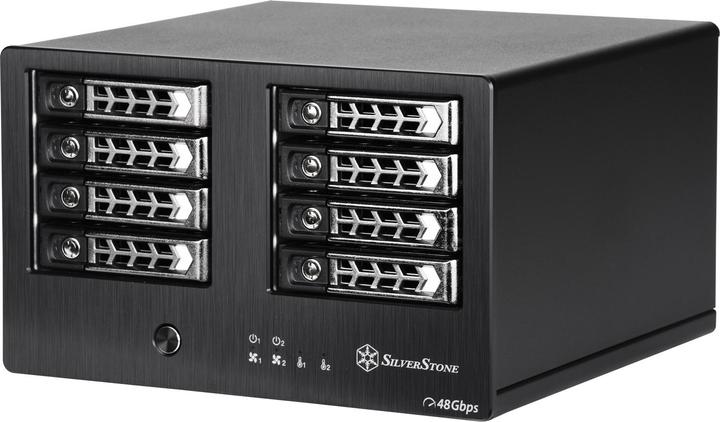 Produktbild Silverstone SST-TS821S - Mini SAS Externes Festplattengehäuse für 8x 2.5" SAS/SATA HDD oder SSD mit (2.5")