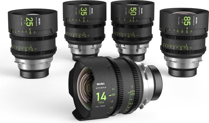 Nisi ATHENA Prime Kit (14mm / 25mm / 35mm / 50mm / 85mm) PL Mount (Arri) (novelty) (full size)