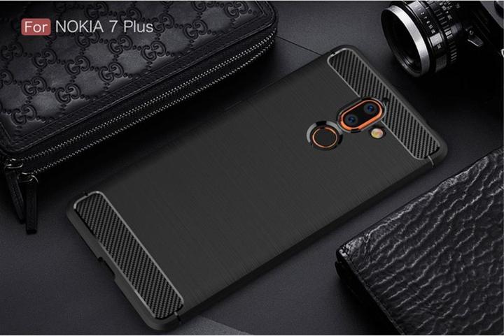 Image du produit Cover-Discount Etui silicone métal look carbone