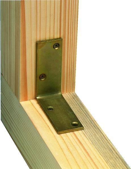 Actual product image Alberts Beam angle 100 x 100 x 40 mm, galvanised yellow, 1 pc. (Beam angle, 20 pcs.)