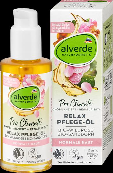 dm alverde Relax Pflege-Öl Bio-Wildrose, Bio-Sanddorn (Körperöl, 100 ml)