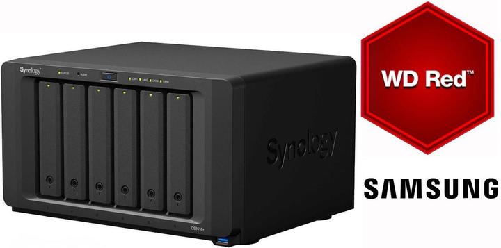 Actual product image Synology DS1618+, 6-bay NAS (WD Red)