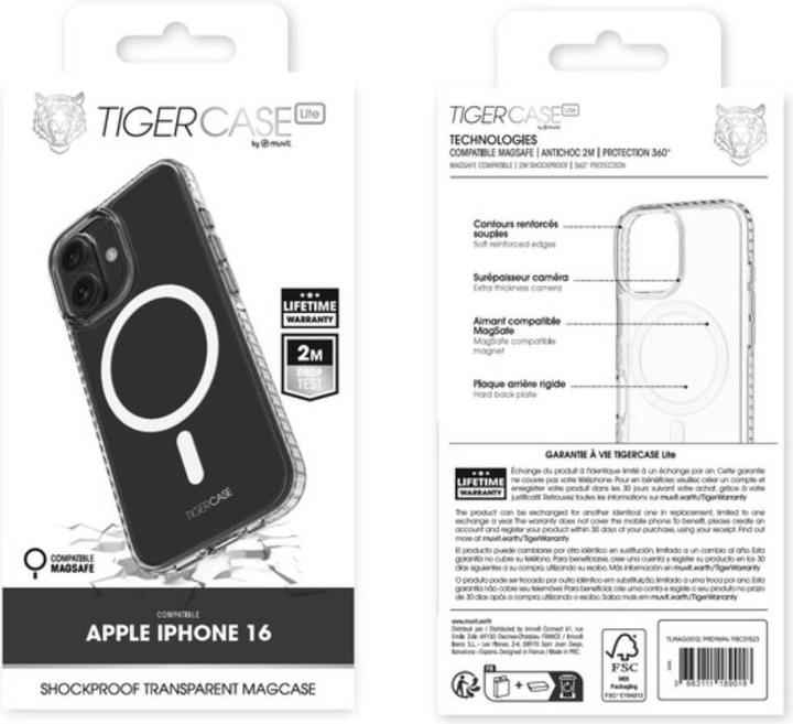 Produktbild Tiger Case Lite Coque Transparente Magsafe 2m Iphone 16 (Apple iPhone 16)