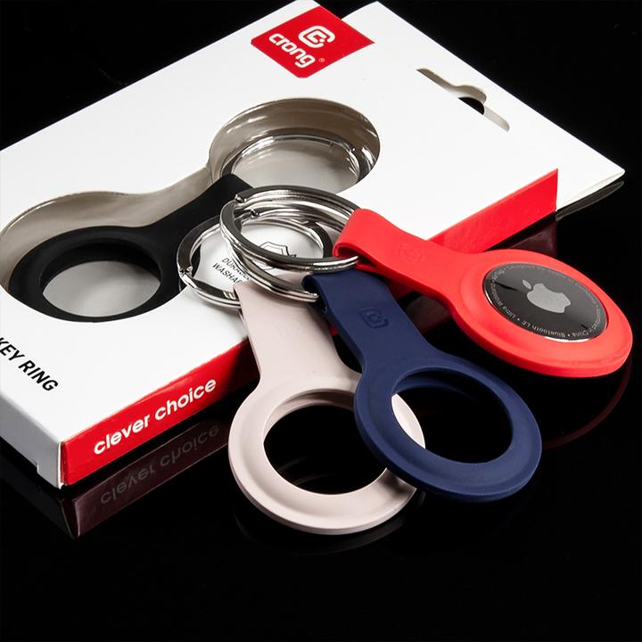Immagine prodotto Crong Custodia in silicone con portachiavi - Brelok do Apple AirTag (lawendowy)