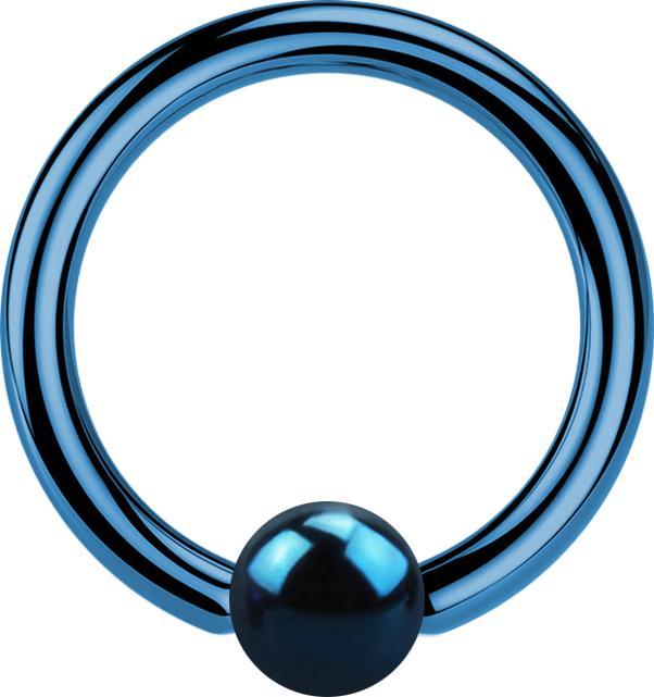 Immagine prodotto Star Piercing Anello di chiusura a microsfera blu scuro (senza ottone, Titanio G23)