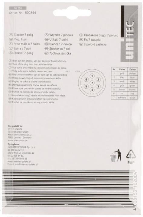 Image du produit Unitec Fiche à 7 broches