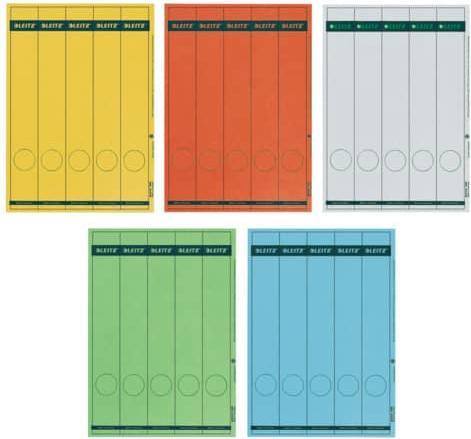 Image du produit Leitz Etiquette de dos de dossier, 39 x 285 mm, longue, étroite, bleue convient pour standard et
