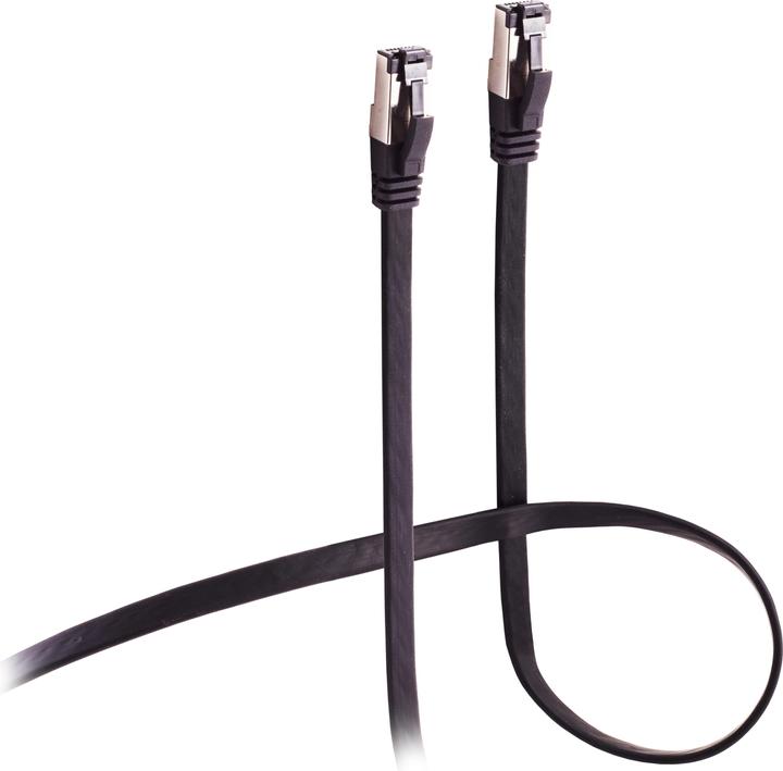 Produktbild Shiverpeaks Flexline®-Patchkabel CAT 8.1 U/FTP PIMF, flach hochflexibel schwarz 0,25m (U/FTP, CAT8.1, 0.25 m)
