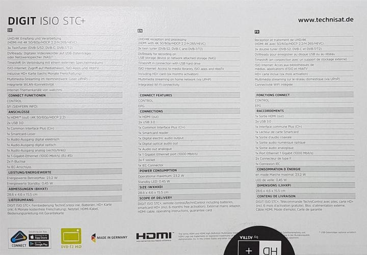 Produktbild TechniSat Digit Isio STC+ (DVB-C/T2/S2)