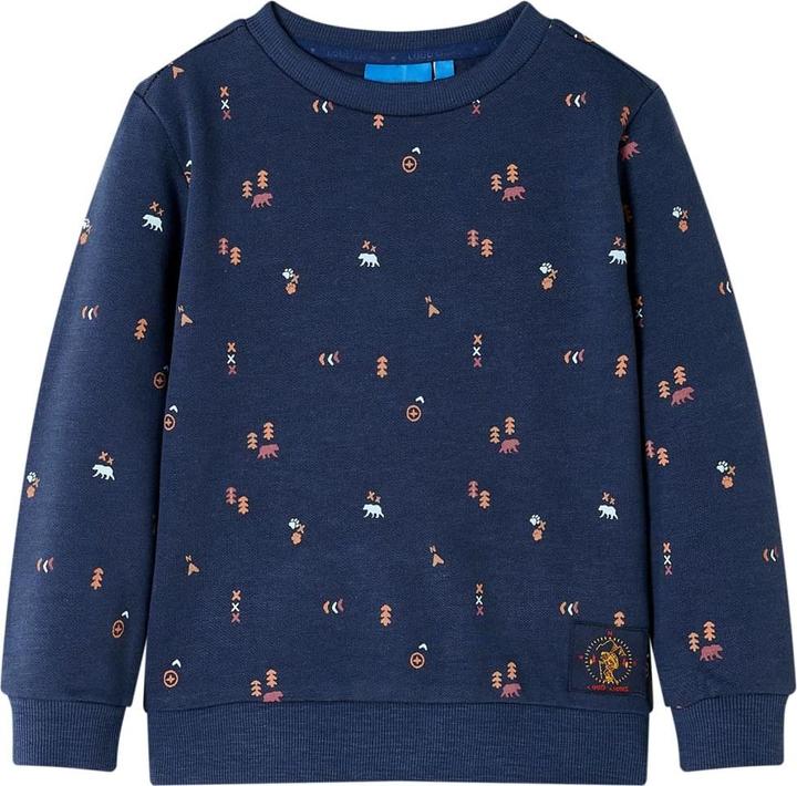 Immagine prodotto VidaXL Felpa da bambino blu navy melange 128,Materiale: 92 (128)