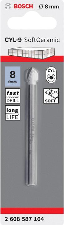 Produktbild Bosch Professional Zubehör Fliesenbohrer CYL-9 Ceramic, 8 x 80 mm (8 mm)