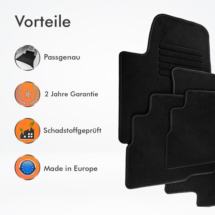 Image du produit Rigum Tapis de sol textile pour Seat Alhambra / VW Sharan de 2010 à aujourd'hui (incl. 3ème rangée de (1 jeu de 5 tapis de sol)