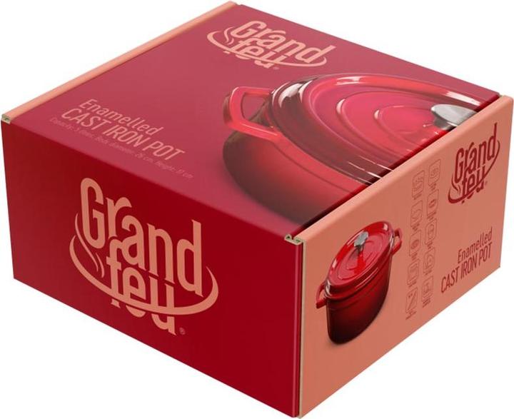 Immagine prodotto Pentola in ghisa smaltata rossa, 3,5 L (26 cm, Pentola, Ghisa)