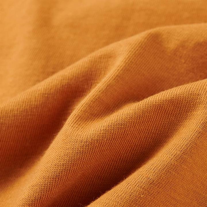 Actual product image VidaXL Children's long-sleeved shirt dark ochre 116,Material: 100 (116)