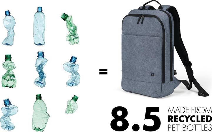 Actual product image Dicota Backpack Eco Slim MOTION 13"-14.1" Blue Denim (9.29 l)