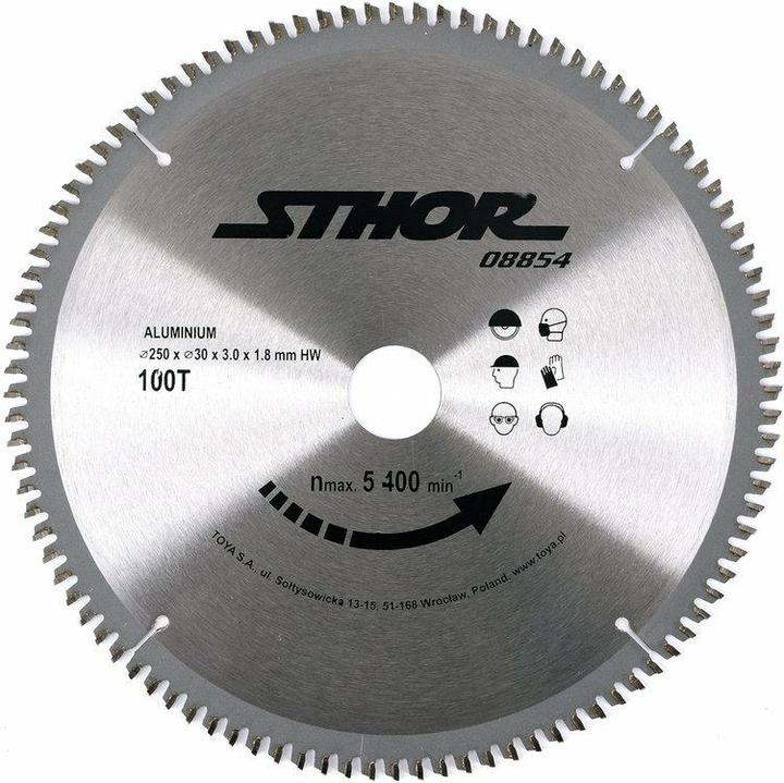 Toya TCT BLADE FOR ALUMINIUM D250 T100 d30