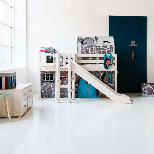 Actual product image Flexa Half-height bed Classic with slide and platform (90 x 200 cm)