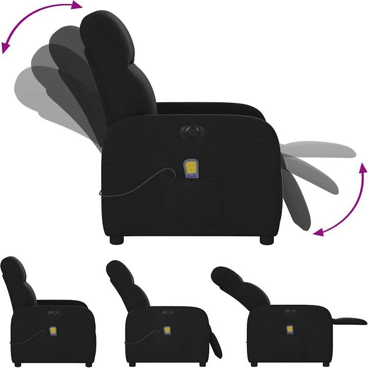 Produktbild VidaXL Massagesessel Elektrisch Schwarz Stoff