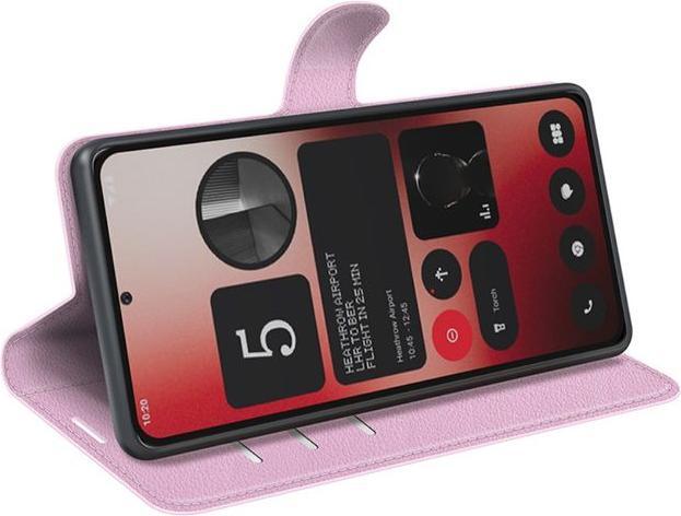 Actual product image MU Classic Litchi Leather Bookcover Series (Nothing Phone (2a))
