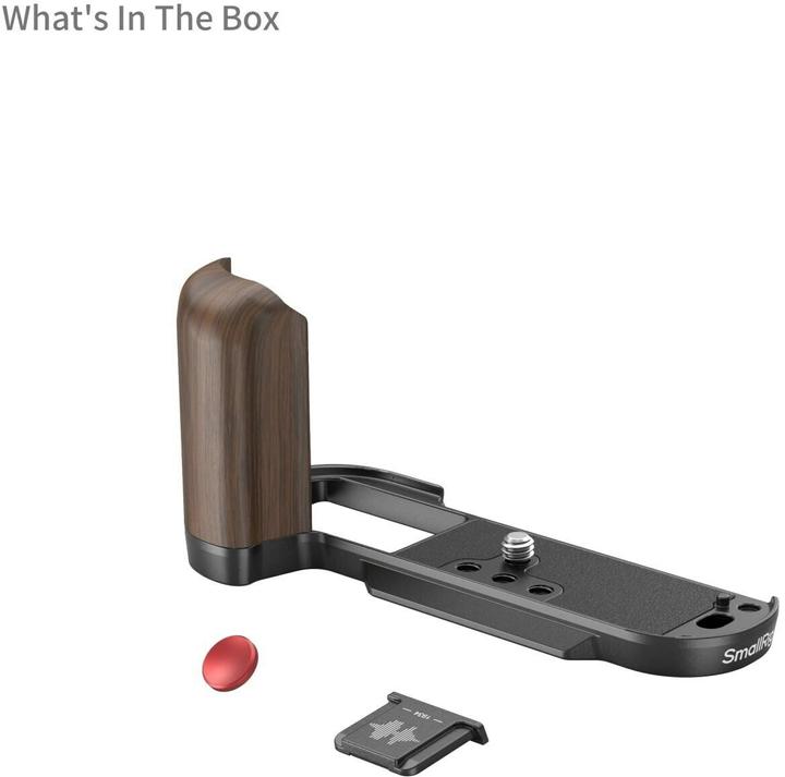 Actual product image SmallRig 4784 Wooden L Shape Grip for X T50 (Black) (Cage)