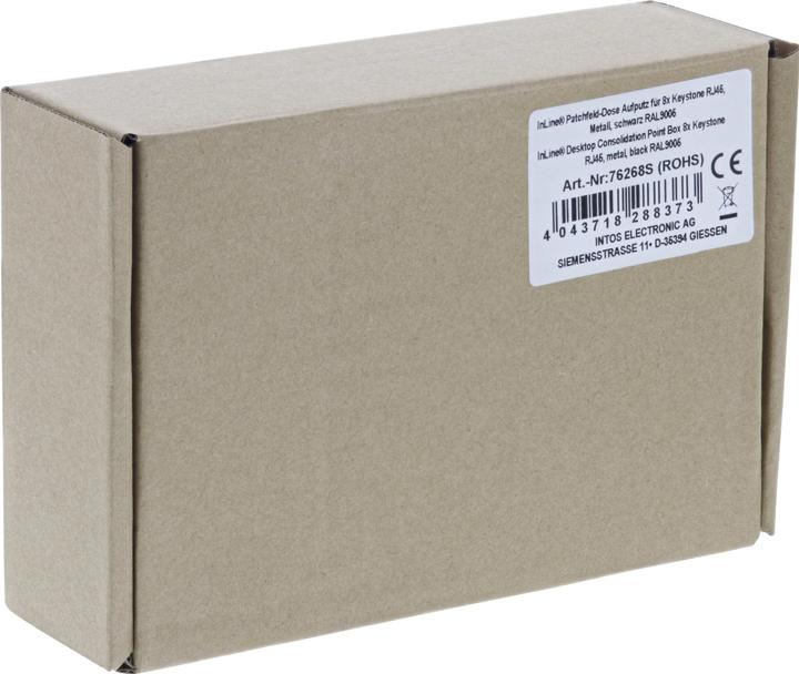 Produktbild InLine Patchfeld-Dose Aufputz für 8x Keystone RJ45