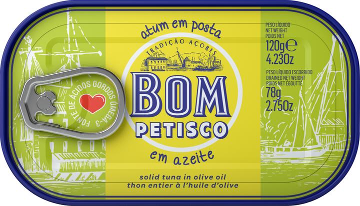 Bom Petisco Tuna Solid Olive Oil (120 g)