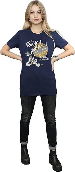 Immagine prodotto Looney Tunes Rocket Board Wile E Coyote - Maglietta boyfriend in cotone (XL)