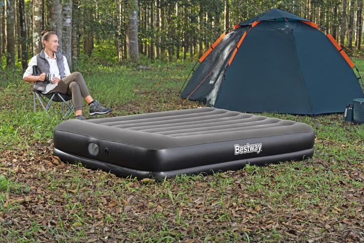 Actual product image Bestway Tritech Queen Air Mattress with Built-in USB Pump 2.03 m x 1.52 m x 36 cm