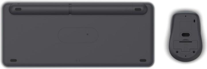 Actual product image Hama Multi-device keyboard and mouse set WKM-500 wireless small SW QWERTZ EN (DE, Wireless)