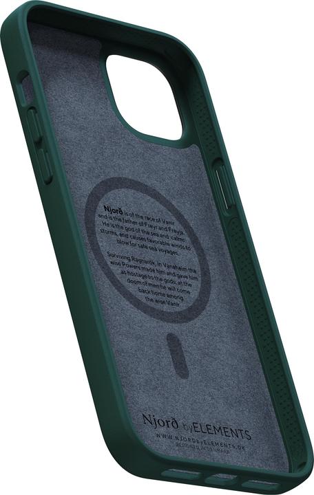 Immagine prodotto Njord Custodia rigida Salm.Leather Magsafe verde (Apple iPhone 14 Plus)